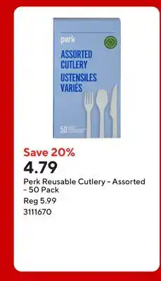 Staples Perk Reusable Cutlery - Assorted offer
