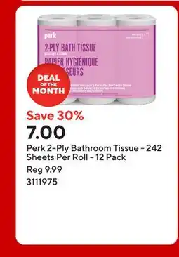Staples Perk 2-Ply Bathroom Tissue - 242 Sheets Per Roll offer