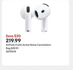 Staples AirPods 4 with Active Noise Cancellation offer