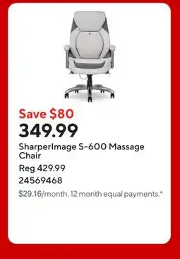 Staples SharperImage S-600 Massage Chair offer