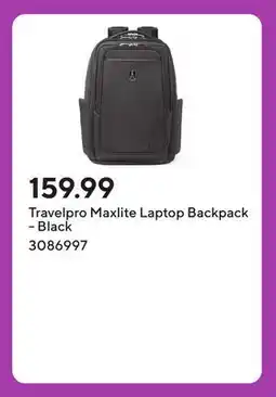 Staples Travelpro Maxlite Laptop Backpack - Black offer