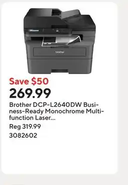 Staples Brother DCP-L2640DW Business-Ready Monochrome Multifunction Laser Printer offer