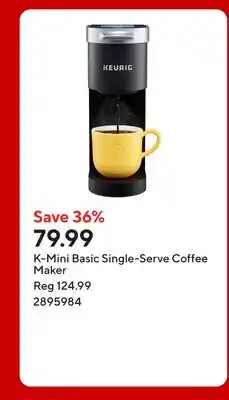 Staples K-Mini Basic Single-Serve Coffee Maker offer