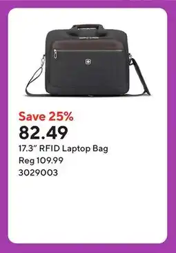 Staples 17.3 RFID Laptop Bag offer