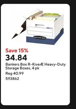 Staples Bankers Box R-KiveÆ Heavy-Duty Storage Boxes offer