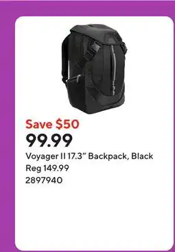 Staples Voyager II 17.3 Backpack, Black offer