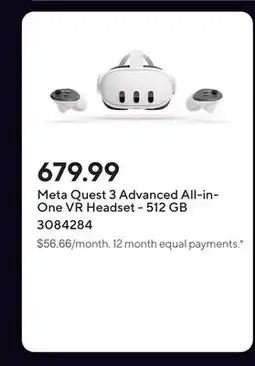 Staples Meta Quest 3 Advanced All-in-One VR Headset - 512 GB offer