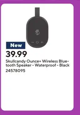 Staples Skullcandy Ounce+ Wireless Bluetooth Speaker - Waterproof - Black offer
