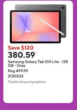 Staples Samsung Galaxy Tab S10 Lite - 128 GB - Grey offer