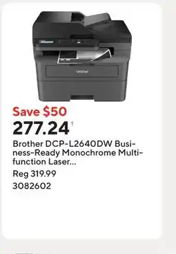 Staples Brother DCP-L2640DW Business-Ready Monochrome Multifunction Laser Printer offer