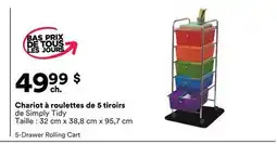 Michaels Chariot à roulettes de 5 tiroirs de Simply Tidy offer