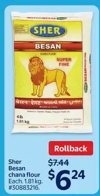 Walmart Sher Besan chana flour offer
