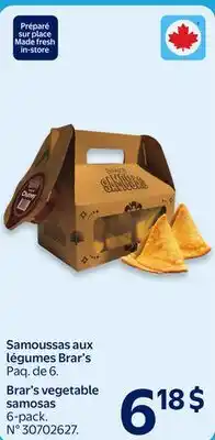 Walmart Brar's vegetable samosas offer