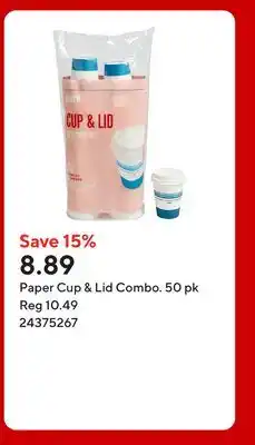Staples Paper Cup & Lid Combo offer