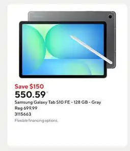 Staples Samsung Galaxy Tab S10 FE - 128 GB - Gray offer