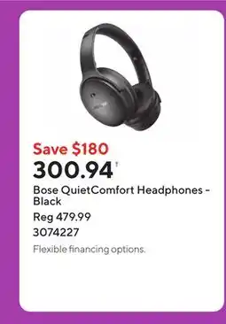 Staples Bose QuietComfort Headphones - Black offer
