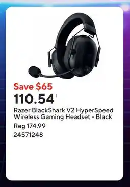 Staples Razer BlackShark V2 HyperSpeed Wireless Gaming Headset - Black offer