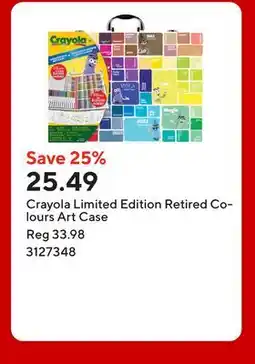 Staples Crayola Limited Edition Retired Colours Art Case offer