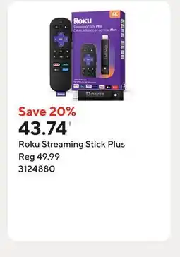 Staples Roku Streaming Stick Plus offer