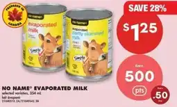 No Frills No name evaporated milk offer