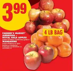 No Frills Farmer's market ambrosia or royal gala apples offer