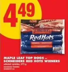 No Frills Maple leaf top dogs offer