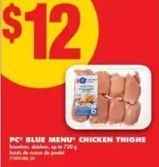 No Frills PC blue menu chicken thighs offer