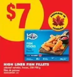 No Frills High liner fish fillets offer