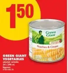No Frills Green giant vegetables offer