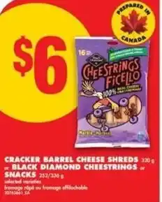 No Frills Cracker barrel cheese shreds offer