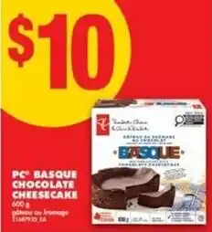No Frills PC basque chocolate cheesecake offer