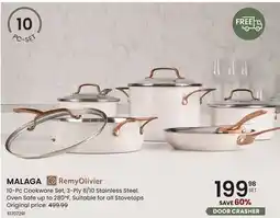 Stokes Remy Olivier Malaga 10-Pc Cookware Set, Stainless Steel offer