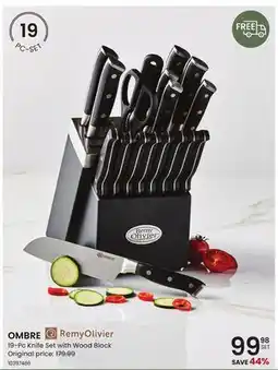 Stokes OMBRE 19-Pc Knife Set with Wood Block offer