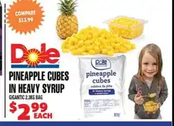 Len's Mill Stores Dole PINEAPPLE CUBES IN HEAVY SYRUP offer