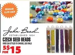 Len's Mill Stores John Bead CZECH SEED BEADS offer