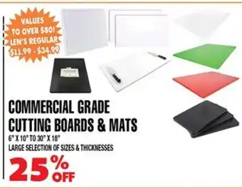 Len's Mill Stores COMMERCIAL GRADE CUTTING BOARDS & MATS offer