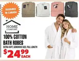 Len's Mill Stores HOME COMFORT 100% COTTON BATH ROBES offer