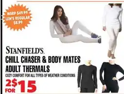 Len's Mill Stores STANFIELD'S. CHILL CHASER & & BODY MATES ADULT THERMALS offer
