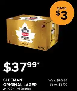 The Beer Store SLEEMAN ORIGINAL LAGER offer