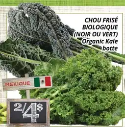 Supermarché PA CHOU FRISÉ BIOLOGIQUE | Organic Kale botte offer