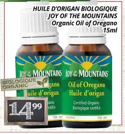 Supermarché PA JOY OF THE MOUNTAINS JOY OF THE MOUNTAINS | Organic Oil of Oregano Organic offer