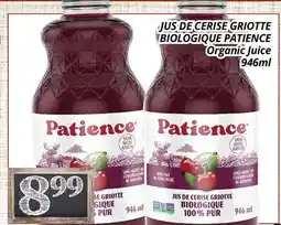 Supermarché PA JUS DE CERISE GRIOTTE BIOLOGIQUE PATIENCE | Organic Juice offer