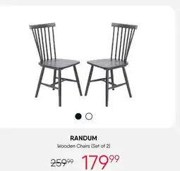Meubles RD Randum - Wooden Chairs (Set of 2) offer
