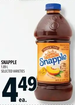 Metro Snapple offer