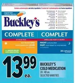 Metro Buckley's cold medication offer