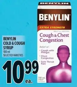 Metro Benylin cold & cough syrup offer