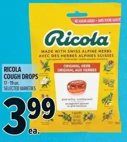 Metro Ricola cough drops offer