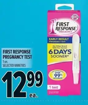 Metro First response pregnancy test offer