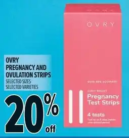 Metro Ovry pregnancy and ovulation strips offer