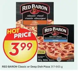 Sobeys Red baron classic or deep dish pizza offer